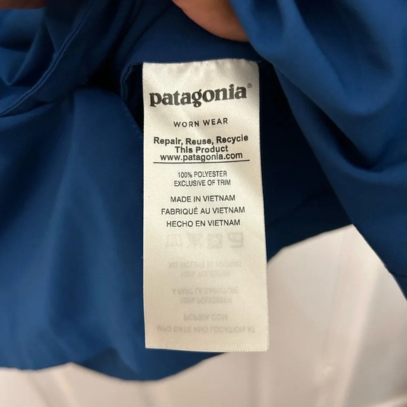 . Patagonia Big Slur Blue Short Sleeve 50 SPF Shirt size L - Picture 6 of 6